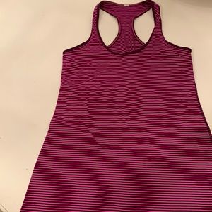 Lululemon striped razerback top